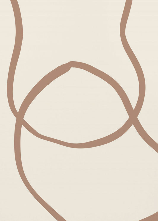 Abstract Lines Mocha 6 | Canvas