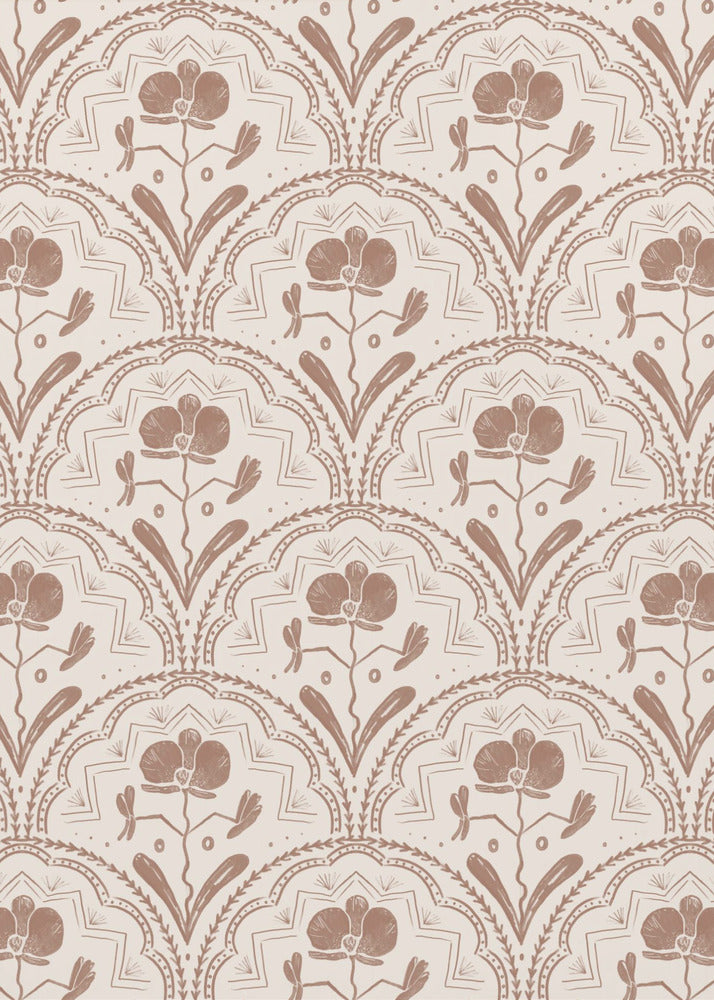 Boho Orchid Tiles Pattern | Canvas