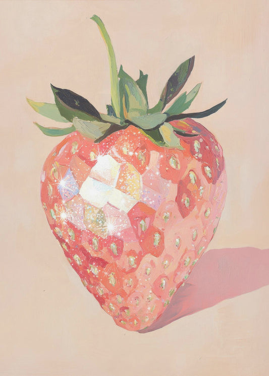 Glistening Strawberry | Poster