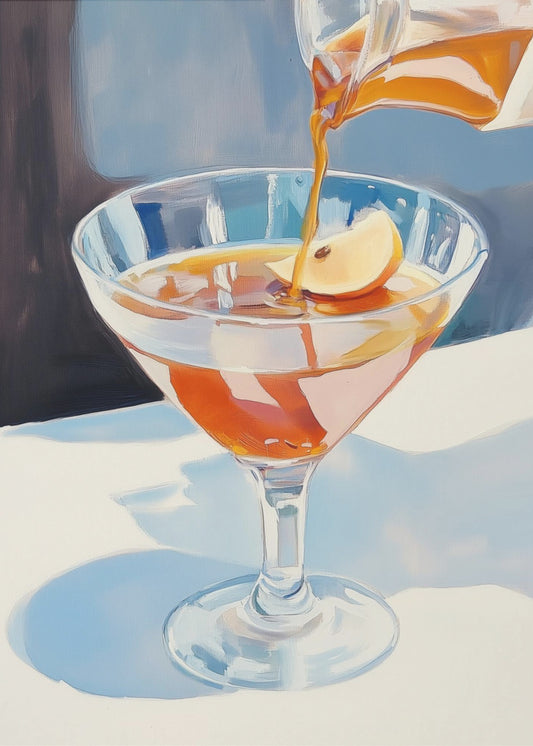 Pouring Lemon Tea into a Glass | Poster