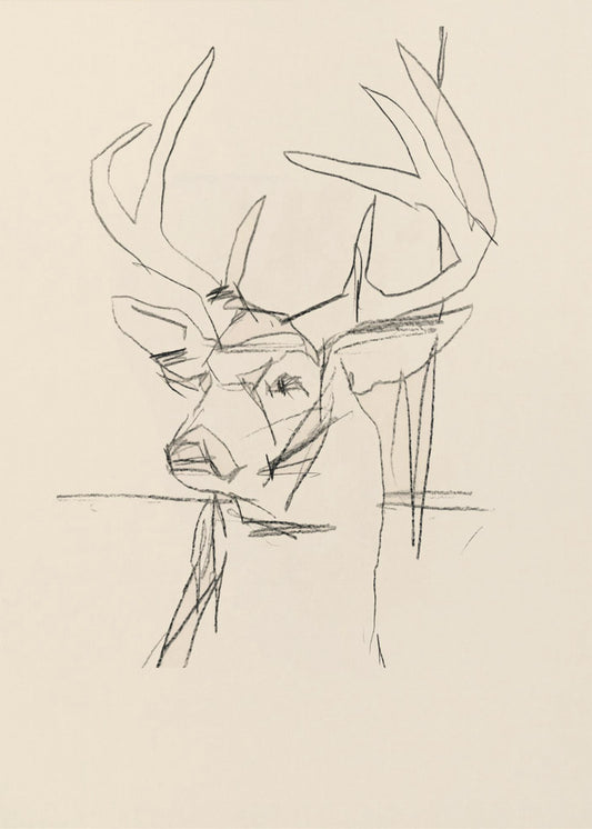 Étude Cerf (stag) No.1 | Poster