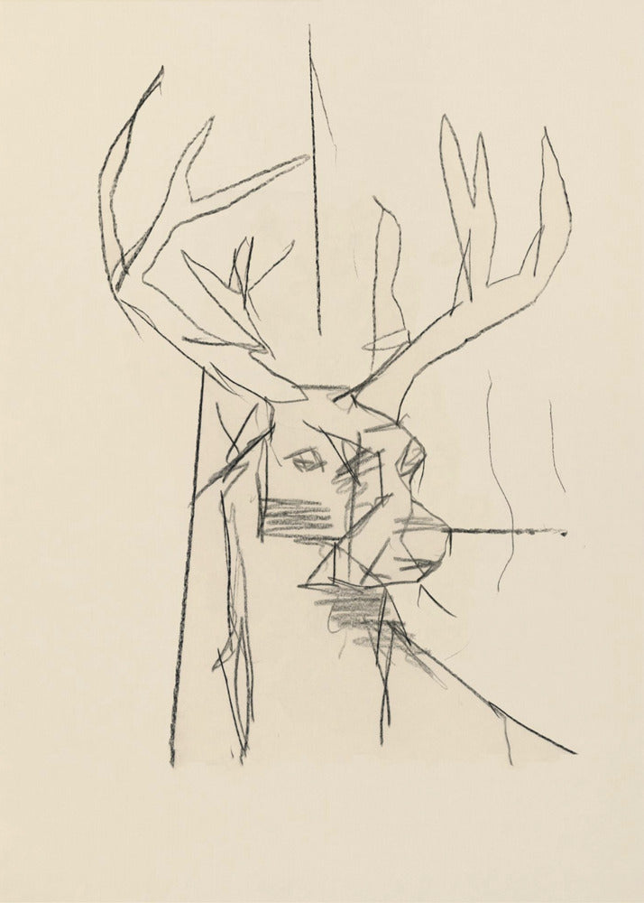 Étude Cerf (stag) No.2 | Poster