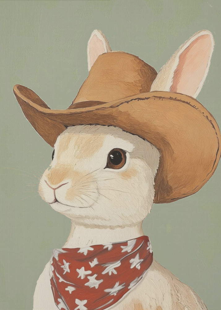 Cowboy Rabbit | Canvas