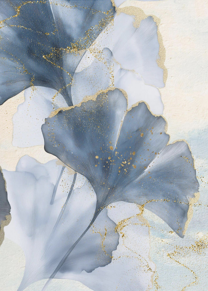 Blue Ginkgo Leaves 2 | Canvas