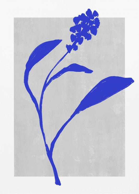 Azure Blossom Silhouette | Poster