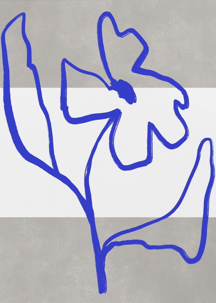 Blue Line Blossom | Poster