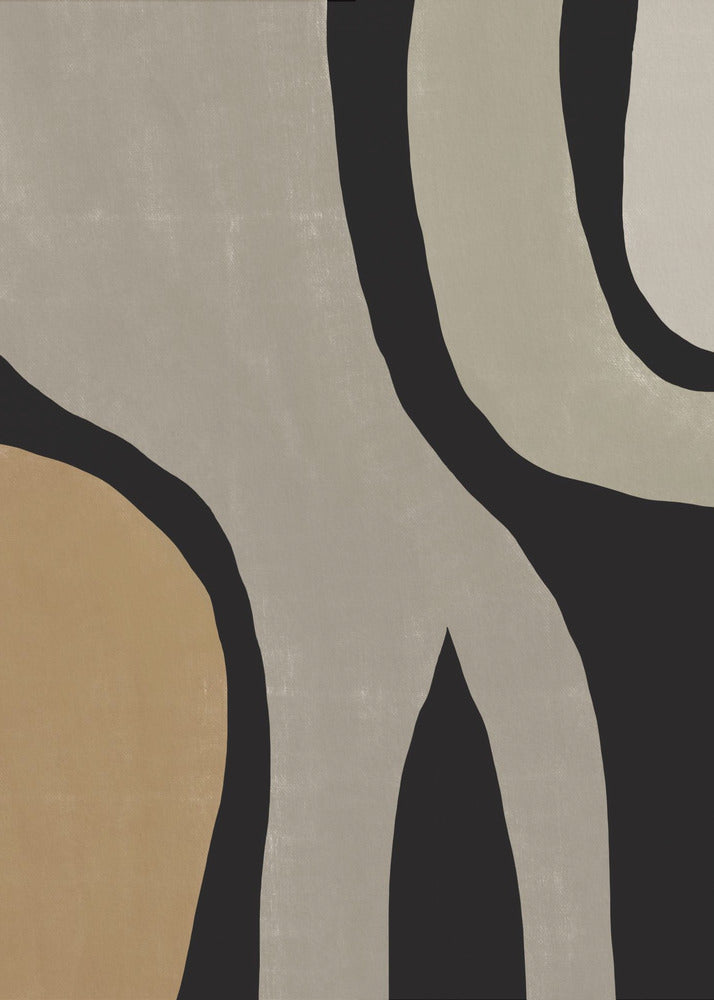 Minimalist Grey Abstract Flow | Poster