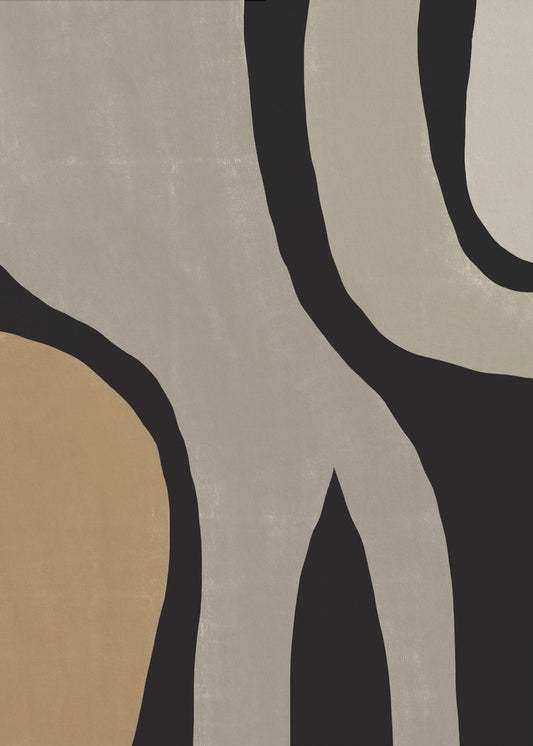 Minimalist Grey Abstract Flow | Canvas