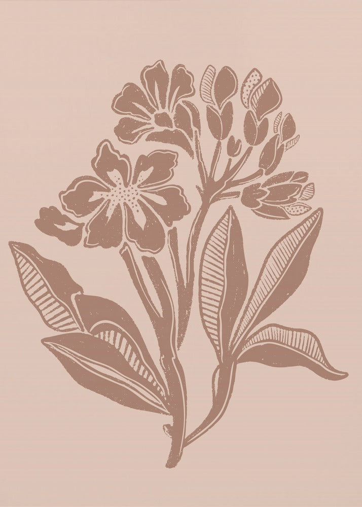 Mocha Florals | Poster