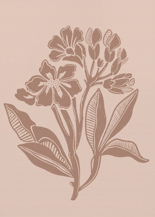 Mocha Florals | Poster