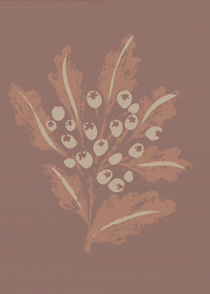 Textured Mocha Foliage | Canvas