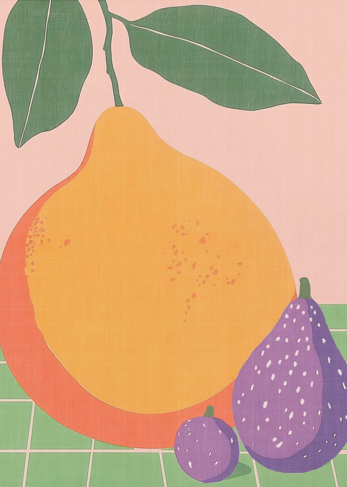 Fruit Illustration Pear and Figs | Poster