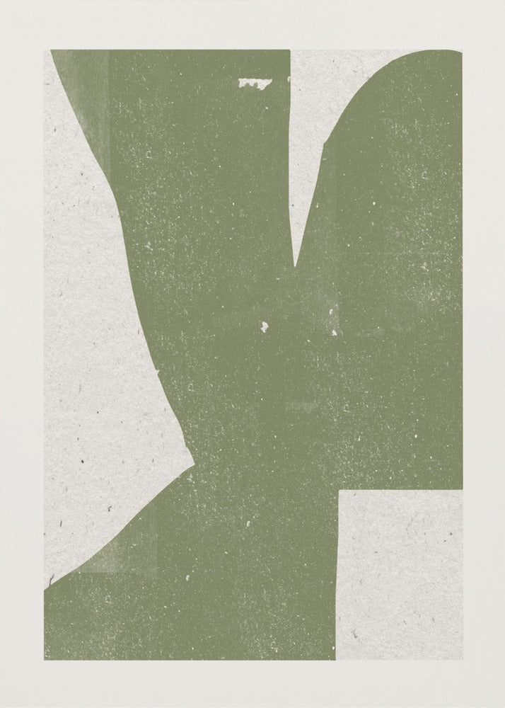 Green Abstract Form | Canvas