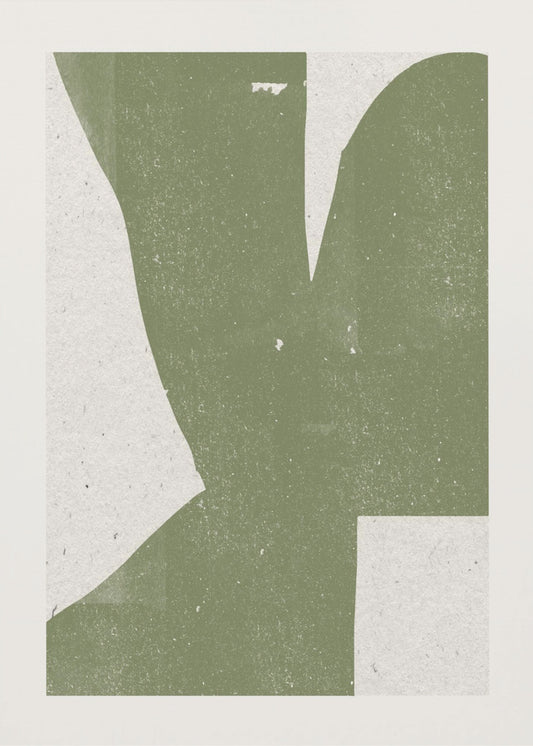 Green Abstract Form | Canvas