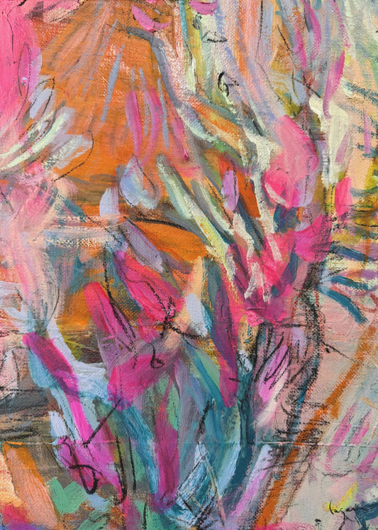 Pink abstract petals | Canvas