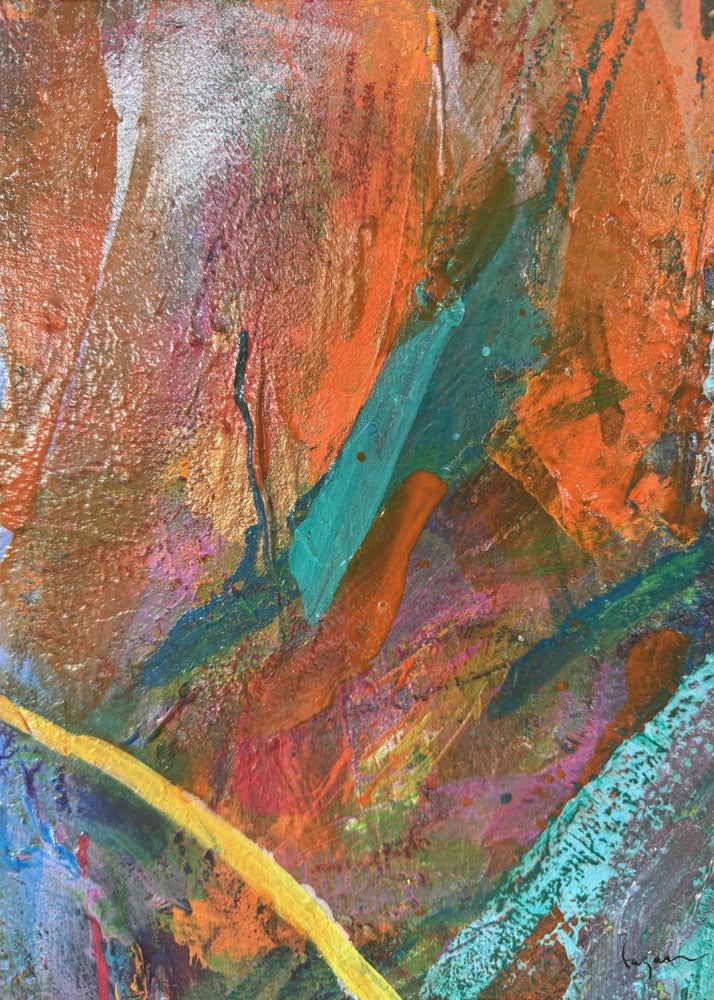 Vibrant expressionist orange | Canvas