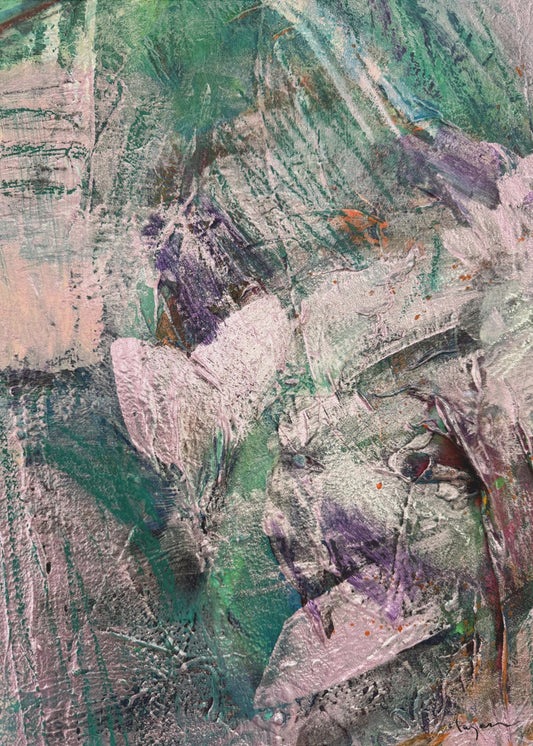 Textured Green Geode | Poster