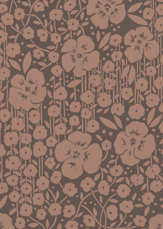 Flower Poem - dark | Canvas