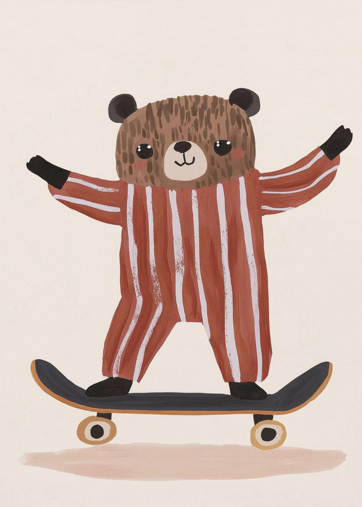 Skater Bear Joy | Poster