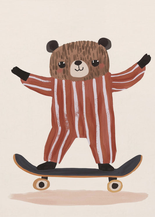 Skater Bear Joy | Poster