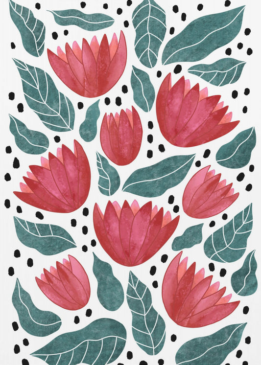 Red flowers II | Poster