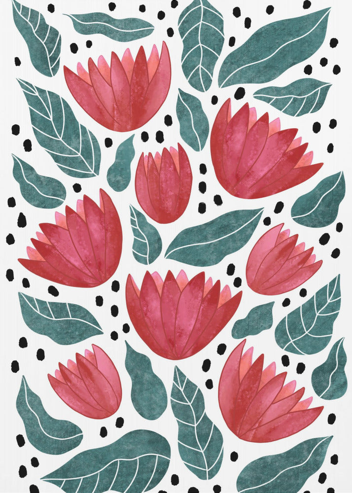 Red flowers II | Canvas