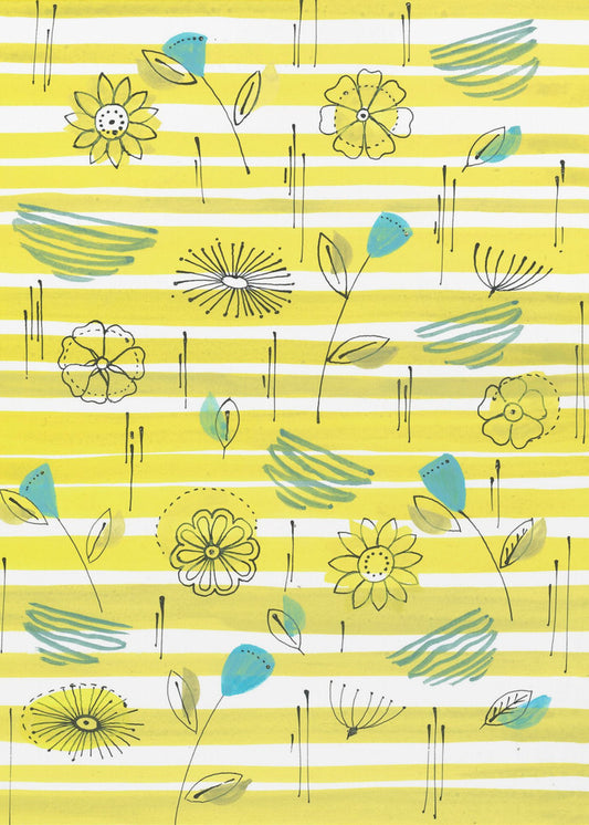Stripes and Flowers | Poster