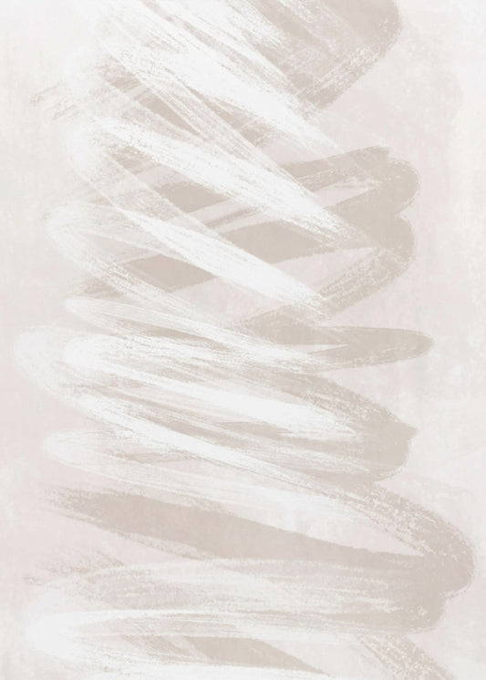 Abstract Art With Beige Waves | Poster