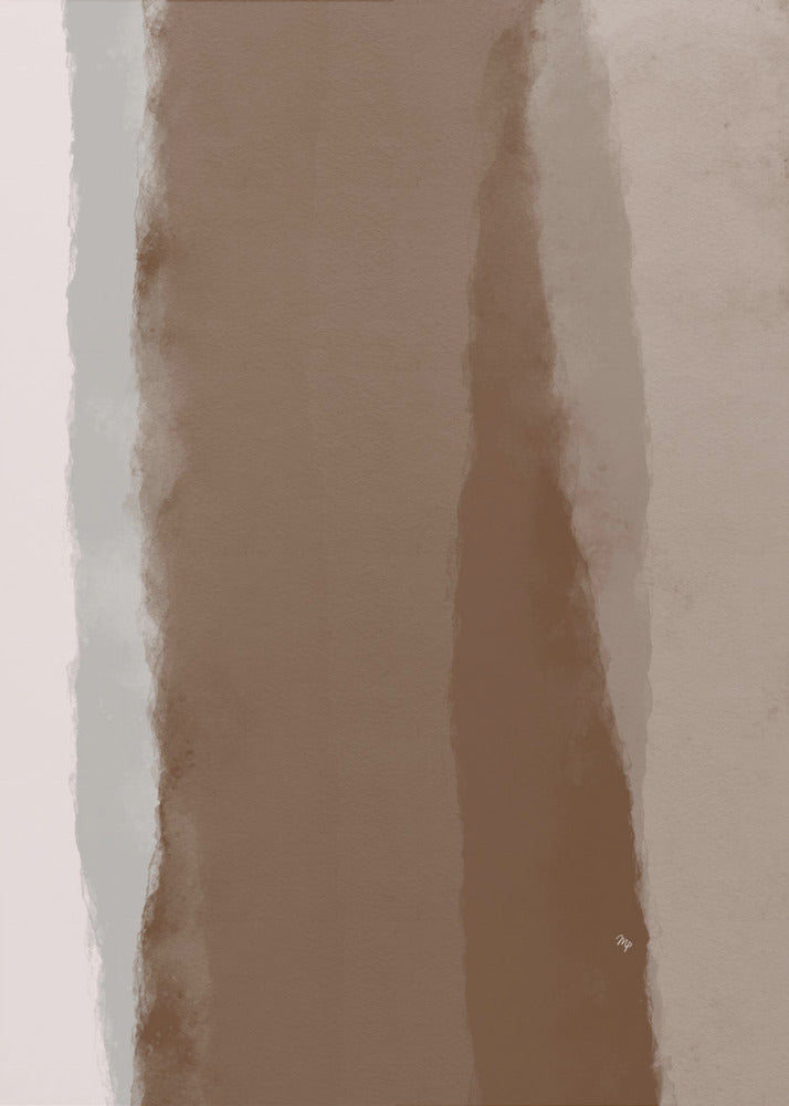 Abstract Mocha Linearity | Canvas