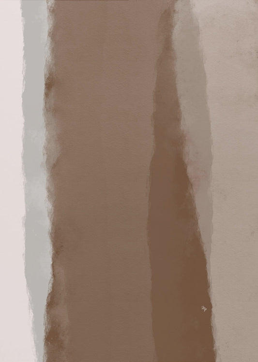 Abstract Mocha Linearity | Canvas