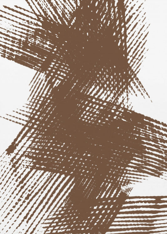 Abstract Brown Intersecting Lines | Poster