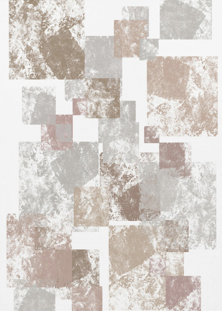 Abstract Brown Cubes | Canvas