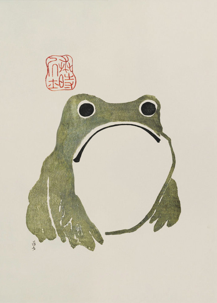 Grumpy Frog I Green | Poster