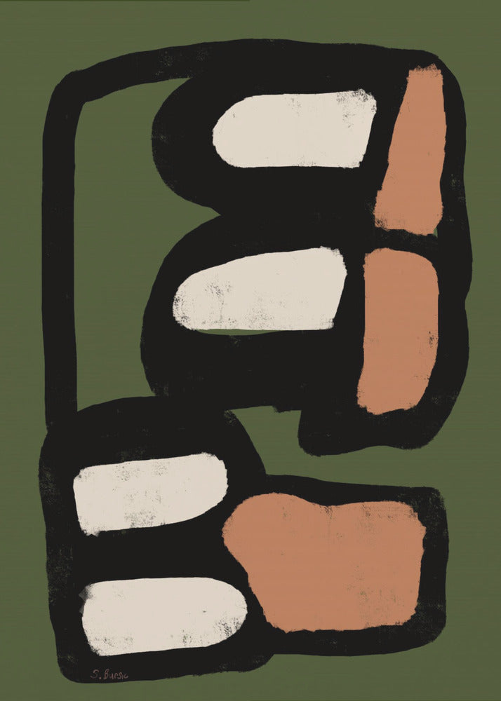 Oval abstract green | Poster