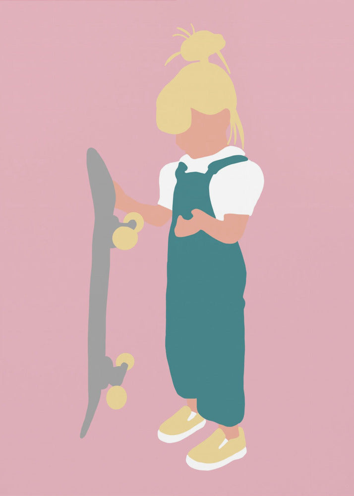 Juno - Skateboard Girl Silhouette | Poster