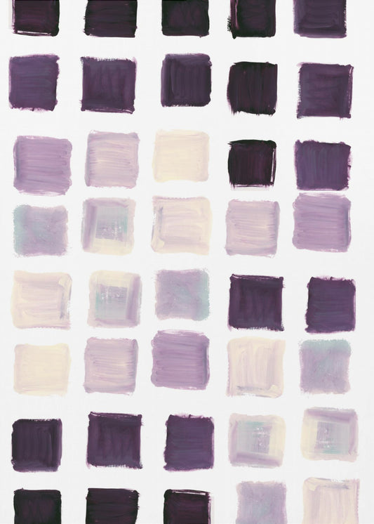 Purple Checkered Square Print | Poster