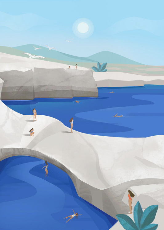 Cliff Jumping, Greece | Canvas