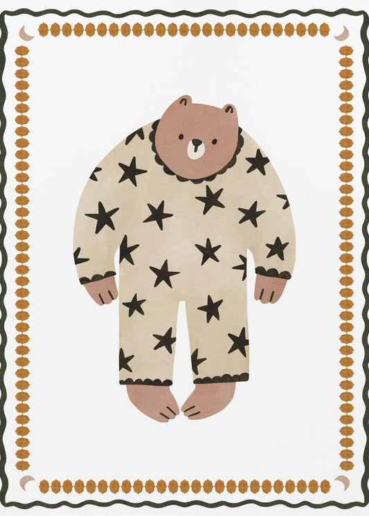 Starry Pajama Bear | Canvas