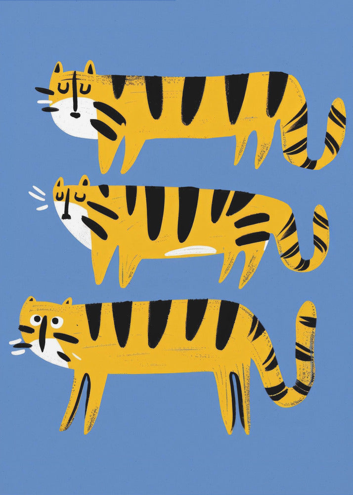 Tiger Trio Parade | Canvas