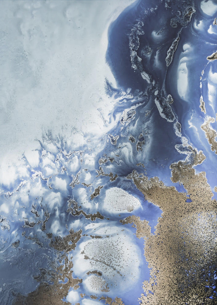 Zen Art &#039;Ocean Wave Waltz  2&#039; - Watercolor waves | Canvas