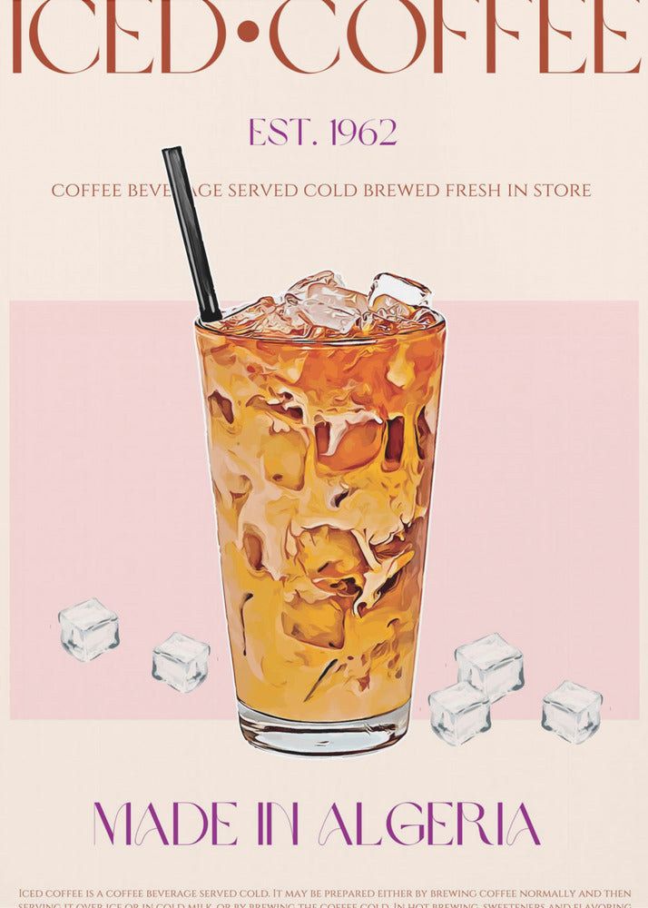 Refreshing Glass of Iced Coffee | Canvas