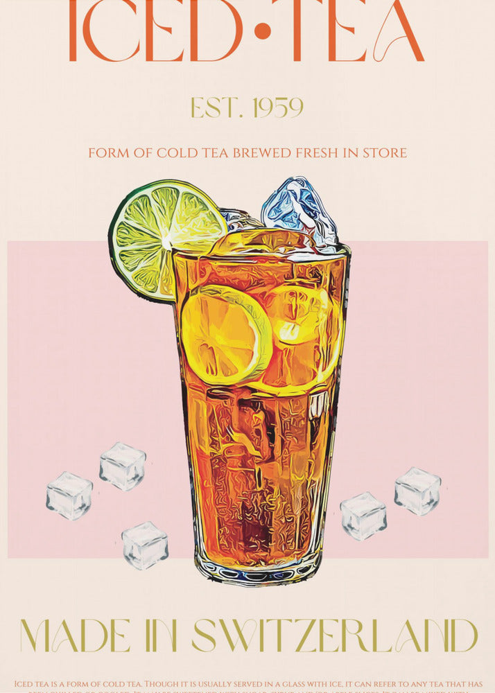 Refreshing Glass of Iced Tea | Poster