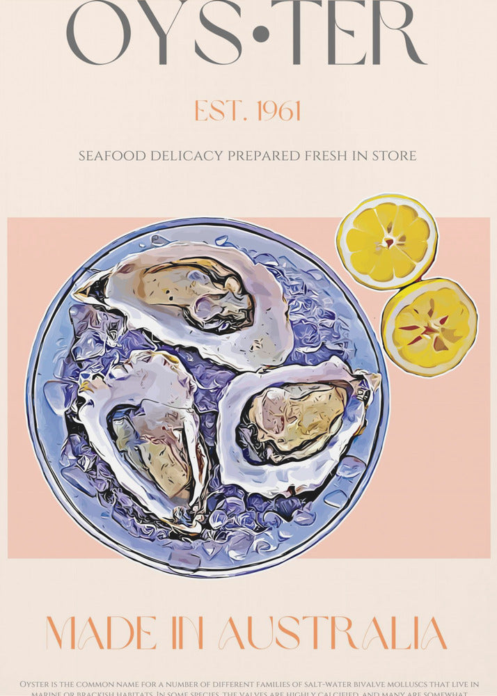 Fresh Oysters with Lemon Slices | Canvas