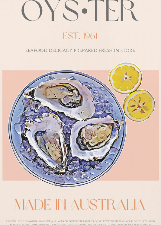 Fresh Oysters with Lemon Slices | Canvas