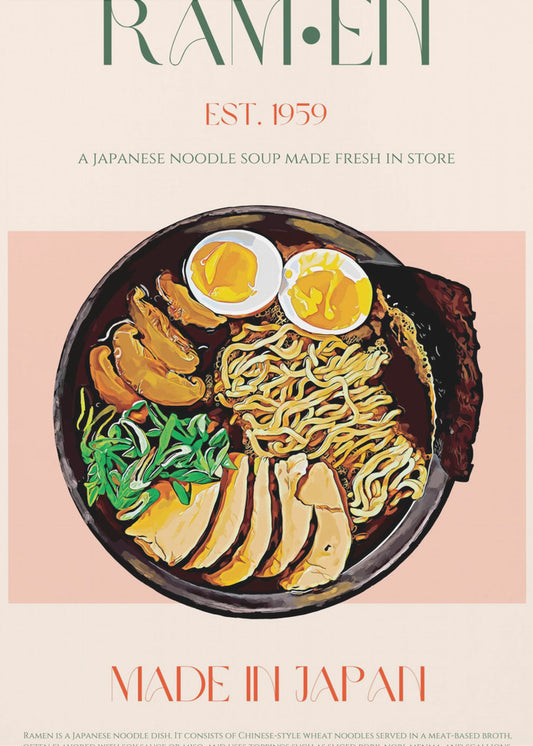 Savoring Japanese Ramen Bowl | Poster