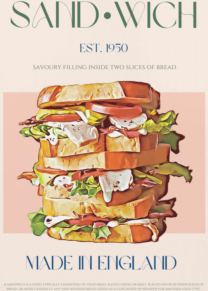 Classic Sandwich Made In England | Canvas