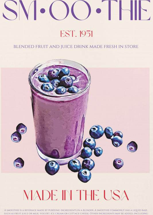 Blueberry Smoothie Illustration | Canvas