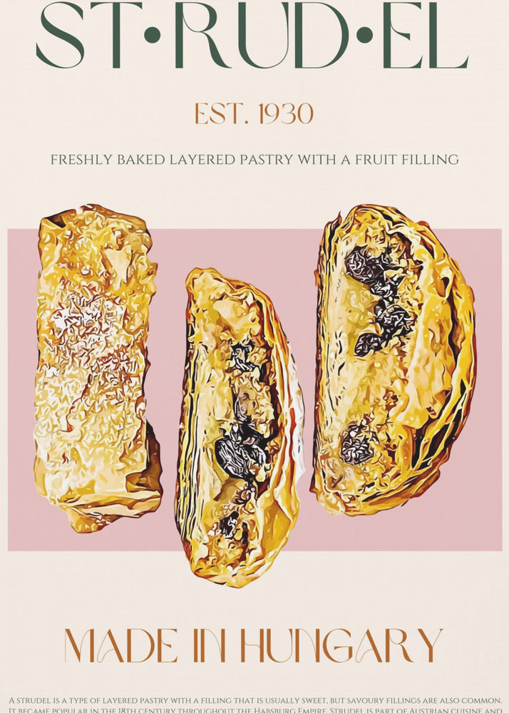 Golden Strudel Slice | Poster