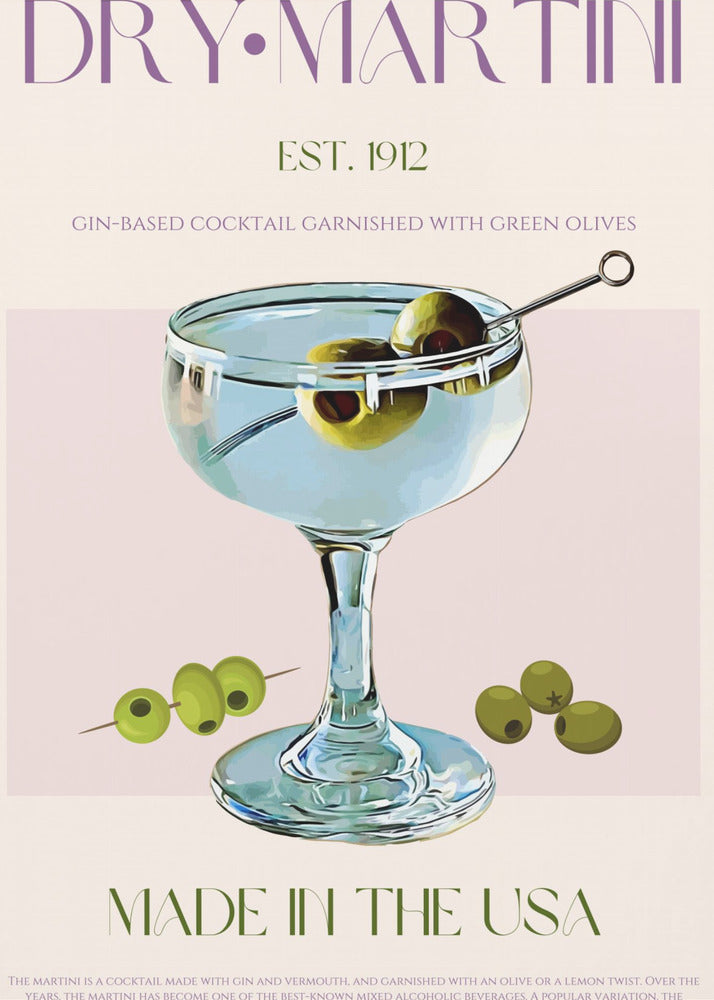 Classic Martini Charm | Canvas