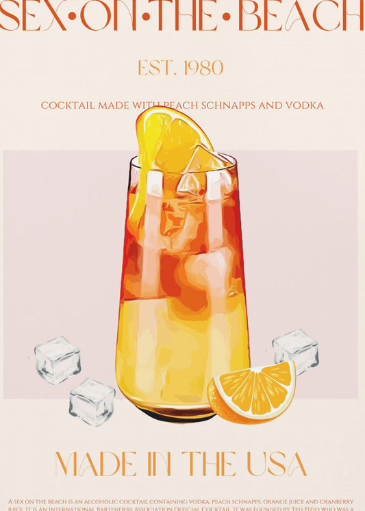 Tropical Sunset Sip | Poster